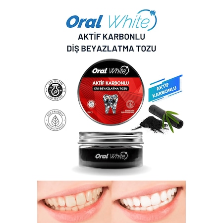 Oral White Aktif Karbonlu Diş Beyazlatma Tozu 50 G