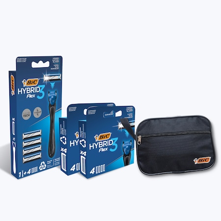 Bic Flex 3 Hybrid 3 Bıçaklı Erkek Tıraş Bıçağı + 1 Sap + 12 Yedek Başlık