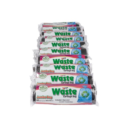 Sa Waste Jumbo Boy Çöp Poşeti 10'lu Set 100 Adet 80 x 110 CM