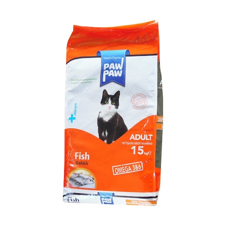 Paw Paw Balıklı Yetişkin Kedi Maması 15 KG