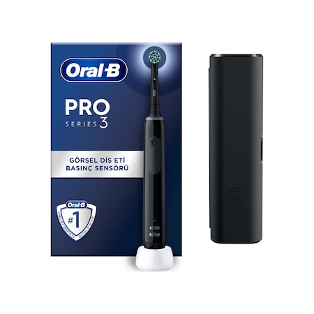 Oral-B Pro 3500 Elektrikli Siyah Diş Fırçası + Seyahat Kabı