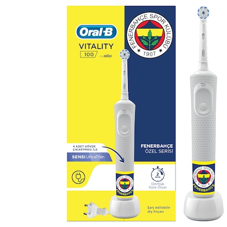 Oral-B D100 Şarj Edilebilir Diş Fırçası Fenerbahçe Taraftar Paketi