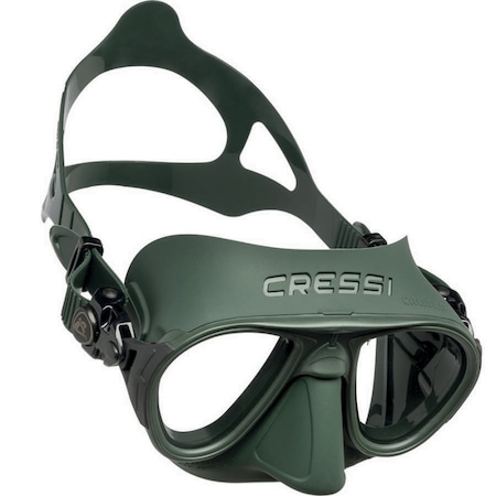 Albashop Cressi Calibro Sf Dalış Maskesi Clear-Green-Black