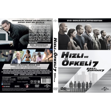 Hızlı Ve Öfkeli 7 İkili - Fast & Furious 7 Double Dvd