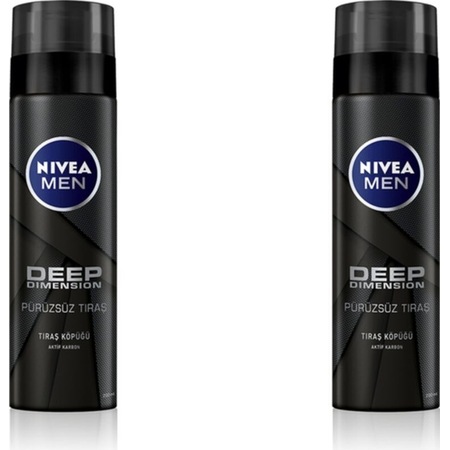 Tıraş Köpüğü Deep Dimension Aktif Karbon 200ml 2'li Paket