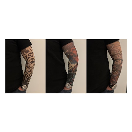 Giyilebilir Dövme 3 Çift 6 Adet Kol Çorap Dövmesi Sleeve Tattoo Set16