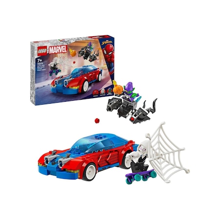 LEGO® Marvel Örümcek Adam Yarış Arabası ve Venom Green Goblin 76279-7+ Yaratıcı Oyuncak Yapım Seti - 227 Parça