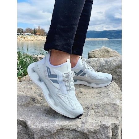 Dunlop 2357-2356 Beyaz Air Yumuşak Taban Erkek Spor Ayakkabı Beyaz