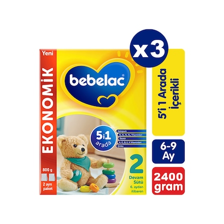 Bebelac 2 Devam Sütü 800 Gr X 3 Adet