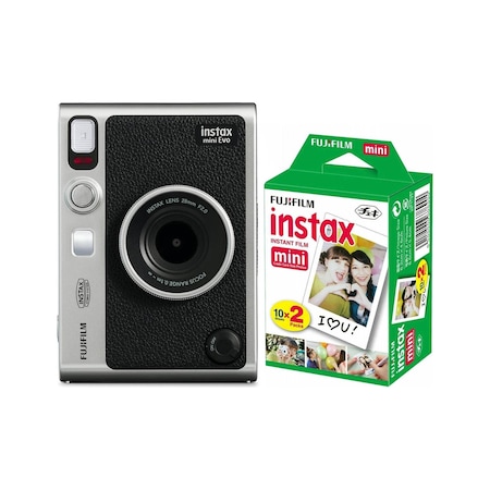 Fujifilm Instax Mini Evo Şipşak Fotoğraf Makinesi + 20'li Film (Fujifilm Türkiye Garantili)