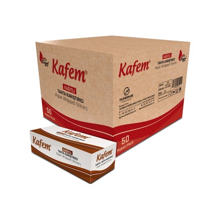 Kağıtlı Tahta Karıştırıcı 100 Lü x 50 Paket (Koli) - Kafem