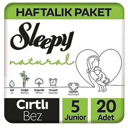 Sleepy Çocuk Bezi Natural 11-18 Kg 20'li Junior No 5