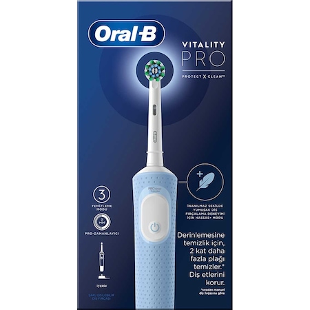 Oral-B Vitality Pro Protect X Clean Şarjlı Diş Fırçası Mavi