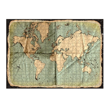 Tablomega Ahşap Mdf Puzzle Yapboz Boş Dünya Haritası (538008683)