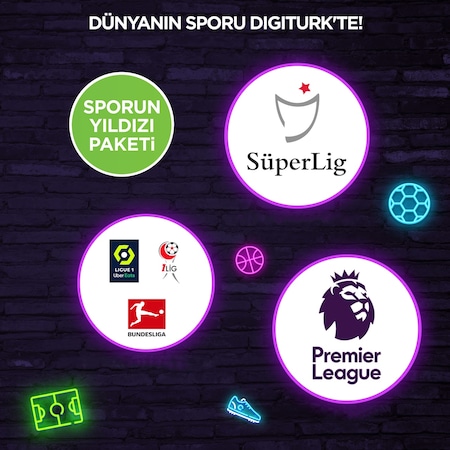 Digiturk Sporun Yıldızı Paketi 12 Aylık Uydu Kurulumlu