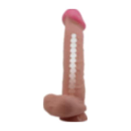 Odins Shop 26 CM Kıkırdak Yapılı Çift Katmanlı Melez Gerçekçi Dildo Penis