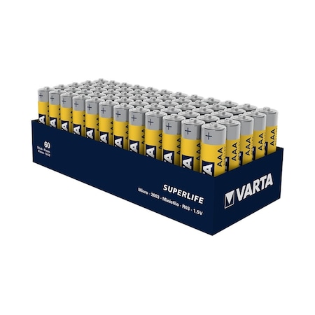 Varta R03 Superlife Çinko Karbon AAA İnce Kalem Pil 60'lı