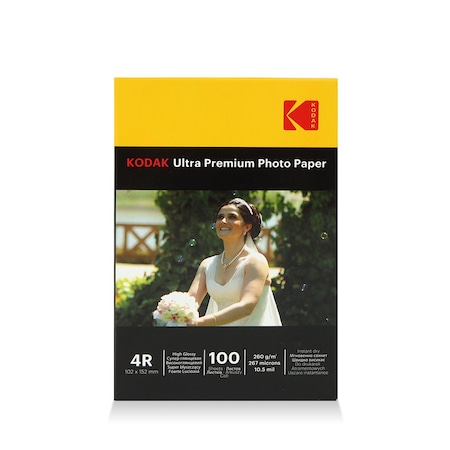 Kodak Photo Paper 4R Glossy-Parlak 10X15 -100'Lük 260G