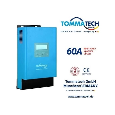 Tommatech 60 Amper Mppt Solar Şarj Kontrol Cihazı Lcd 12/24/48 Volt