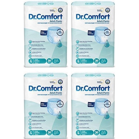 Dr. Comfort Emici Külot Hasta Bezi L Büyük Beden 4 x 30'lu 120 Adet