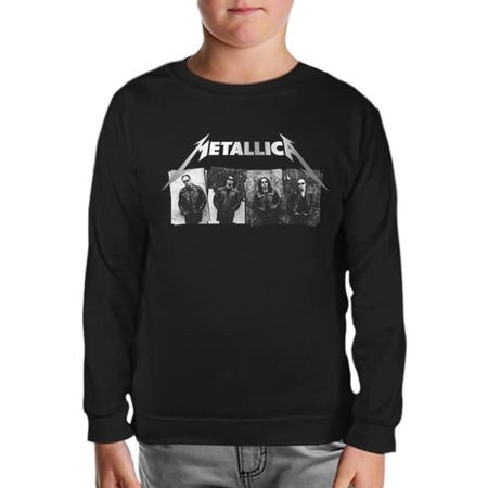 Metallica - Grup Elemanları Wall Siyah Çocuk Sweatshirt