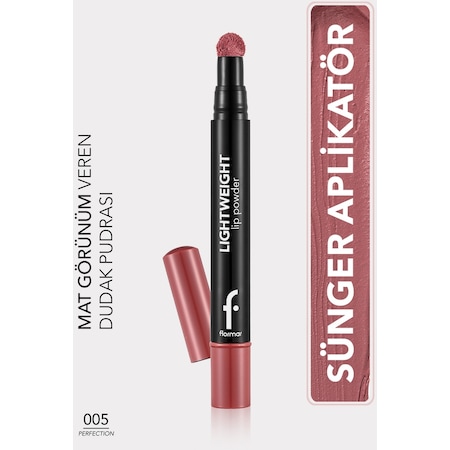 Flormar Lightweight Lip Powder Sünger Uçlu Likit Kalem Ruj 005 Perfection