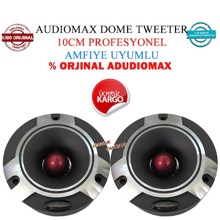 Audiomax Mx-257 Araç Dome Tweeter Amfi Uyumlu Profesyon .