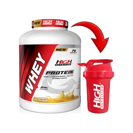 Whey Protein 2280 Gr Muz Aromalı Protein Tozu 24 Gram Protein 76 Servis Shaker Hediyeli