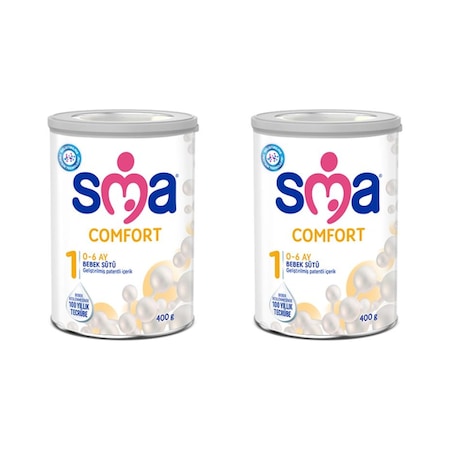 SMA Comfort 1 Bebek Devam Sütü 0 - 6 Ay Bebek Maması 2 Adet 400 G