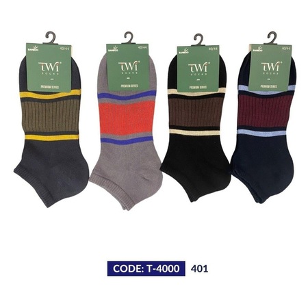 Twisocks Bambu Renkli Çemberli Patik Çorap 12'li - Karışık