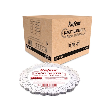 Kafem Dantel Kağıt 28 cm 100 Lü x 24 Paket