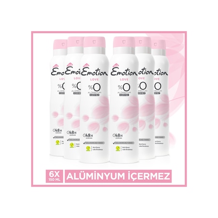 Emotion Love Kadın Deodorant 6 x 150 ML