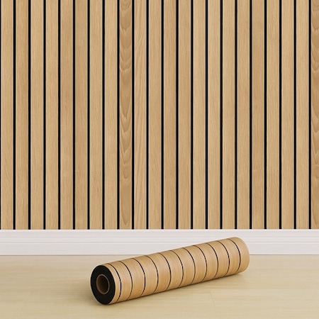 Brano Kendinden Yapışkanlı Duvar Lambiri 40 Cm X 280 Cm Açık Ahşap