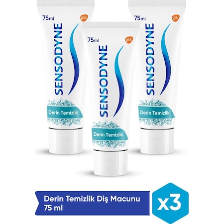 Sensodyne Derin Temizlik Diş Macunu 3 x 75 ML