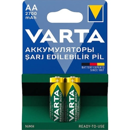 Varta 5706 2700 mAh AA Ni-MH Şarj Edilebilir Kalem Pil 2'li