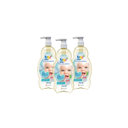 Uni Baby Bebek Saç ve Vücut Şampuanı 3 x 700 ML