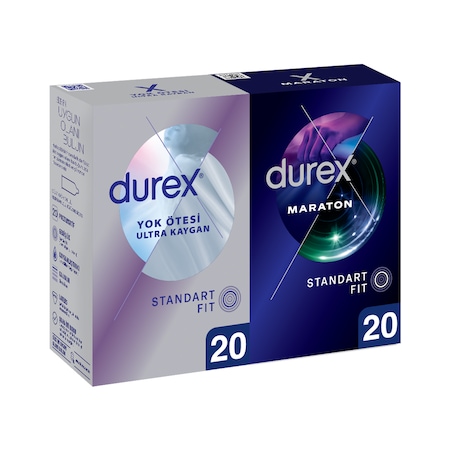 Durex Maraton Prezervatif 20'li + Yok Ötesi Prezervatif 20'li