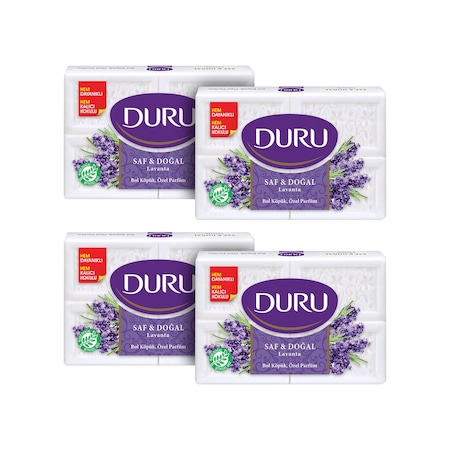 Duru Saf & Doğal Lavanta Beyaz Kalıp Sabun 4 x 600 G