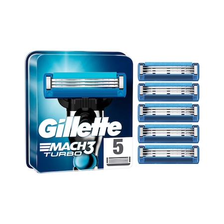 Gillette Mach3 Turbo Yedek Tıraş Bıçağı 5'li