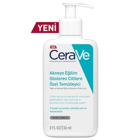 CeraVe Yağlı ve Akneye Eğilim Gösteren Ciltlere Özel Temizleyici 236 ML