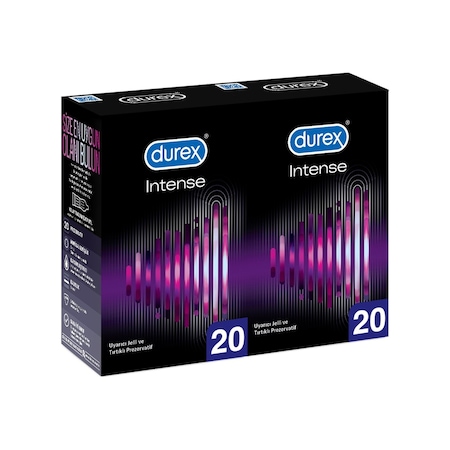 Durex Intense Uyarıcı Jelli ve Tırtıklı Prezervatif 2 x 20'li