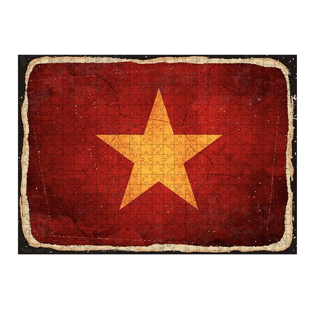 Tablomega Ahşap Mdf Puzzle Yapboz Vietnam Bayrağı