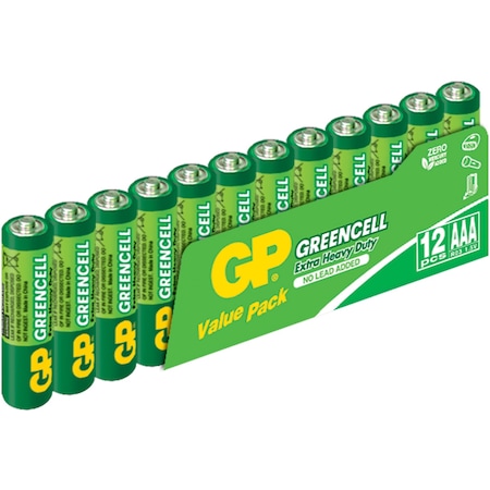 GP Greencell GP24G Çinko Karbon AAA İnce Kalem Pil 12'li