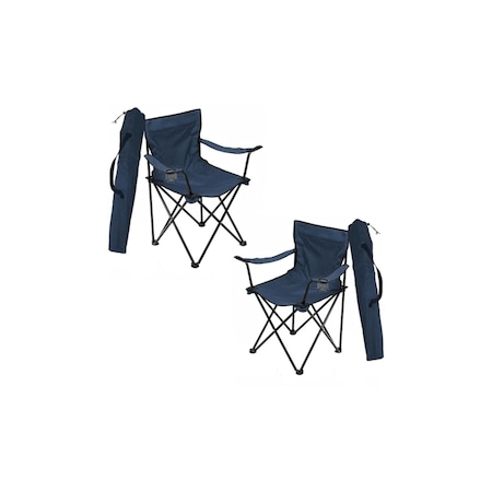 Bofigo Kamp Sandalyesi Katlanır Sandalye Piknik Plaj Balkon Sandalyesi 2'li Mavi