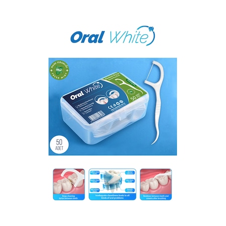 Oral White Cleaning Pro Diş İpi Naneli 50'li