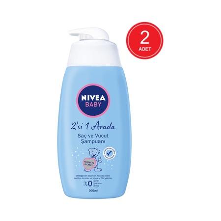 Nivea Baby 2'si 1 Arada Saç ve Vücut Bebek Şampuanı 2 x 500 ML