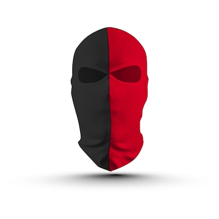 Noicasuale Kırmızı Siyah Örme Kumaş Taraftar Maskesi