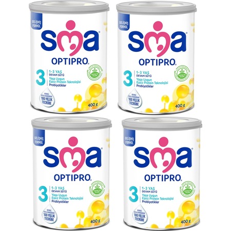 Sma 3 Optipro Probiyotik Devam Sütü 1 - 3 Yaş 4 X 400 G