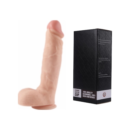 Truva Shop Xs Ultra Realistik 24 Cm Vantuzlu Penis Uzun Kalın Gerçekçi Dildo