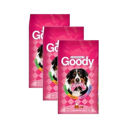 Goody Kuzu Etli & Pirinçli Yetişkin Köpek Maması 3 x 15 KG